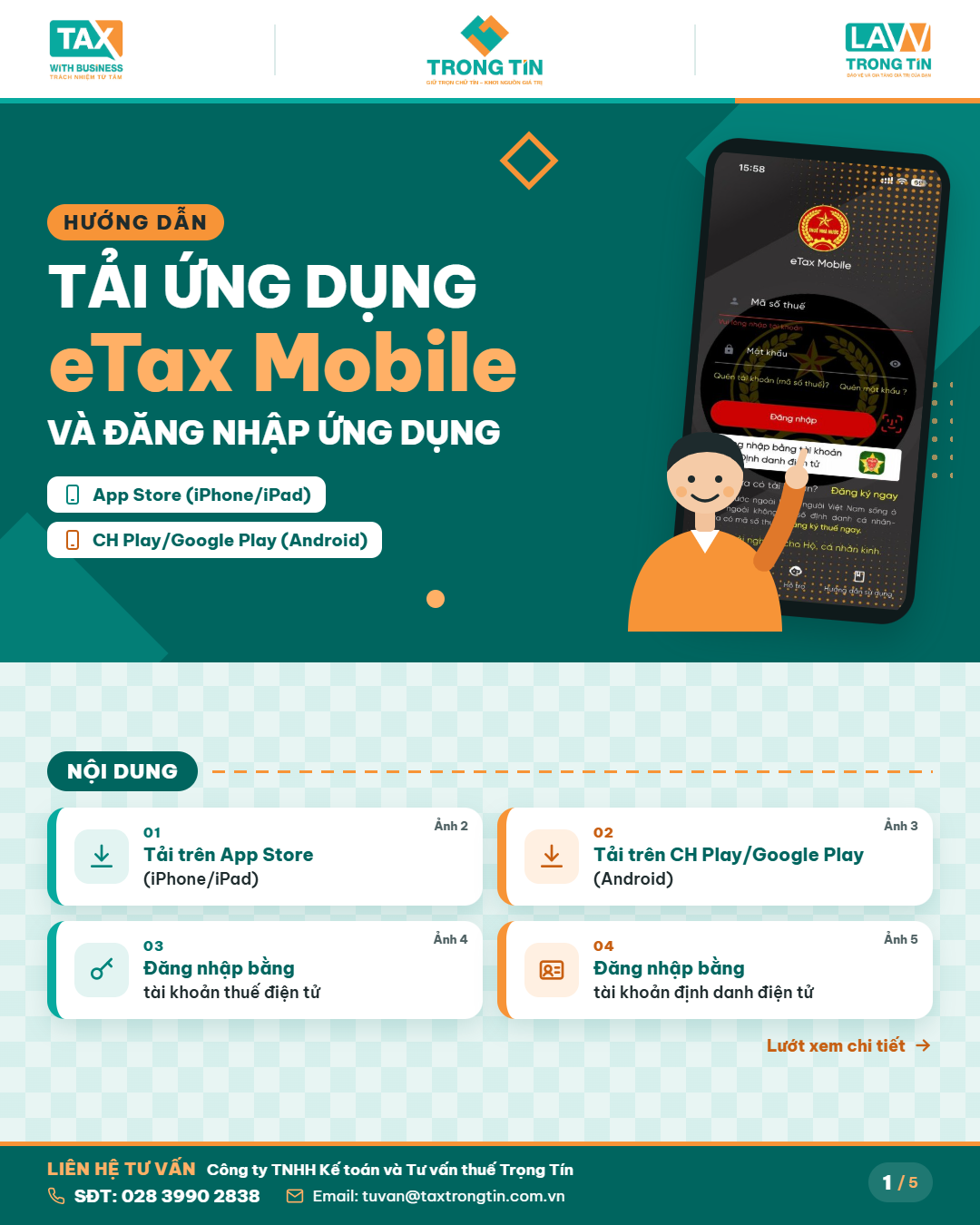 HƯỚNG DẪN TẢI VÀ ĐĂNG NHẬP ỨNG DỤNG eTax Mobile
