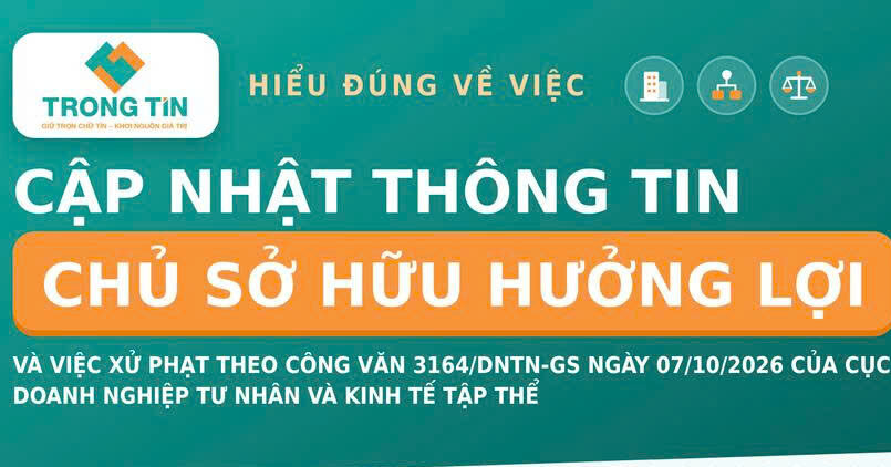 HƯỚNG DẪN CẬP NHẬT THÔNG TIN CHỦ SỞ HỮU HƯỞNG LỢI VÀ XỬ LÝ VI PHẠM THEO CÔNG VĂN 3164/DNTN-GS